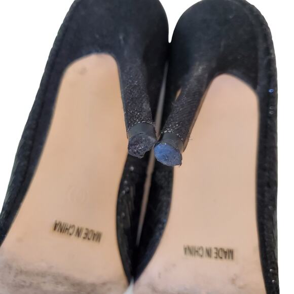 De Blossom | Elsa Sparkly Multi-Texture Beaded Pointed Toe Stiletto Pump Heels - Picture 9 of 10